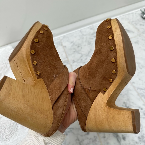 Veronica Beard Dacey Suede Clogs 6 M - Picture 3 of 6